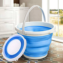 Силіконове відро складане на 5 л, Блакитний (219)