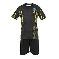 Футбольная форма Украина чёрная с гербом полиэстер размер 176 см
