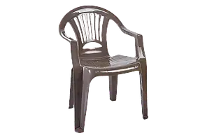 Стілець пластиковий "Луч" (коричневий) 78х56х58 см