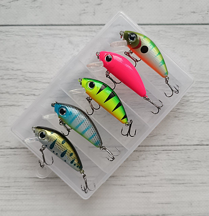 Набір Воблерів Columbia L-MINNOW 44S 5.5гр 5шт в коробці, фото 1