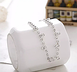 Браслет на ногу з підвісками кристалами з камінням стрази, фото 3