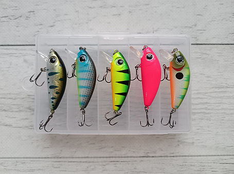 Набір Воблерів Columbia L-MINNOW 44S 5.5гр 5шт в коробці, фото 2