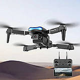 Квадрокоптер E99 PRO з 4K камерою, WiFi трансляція, 20 хв польоту, пульт управління, чорний, фото 2