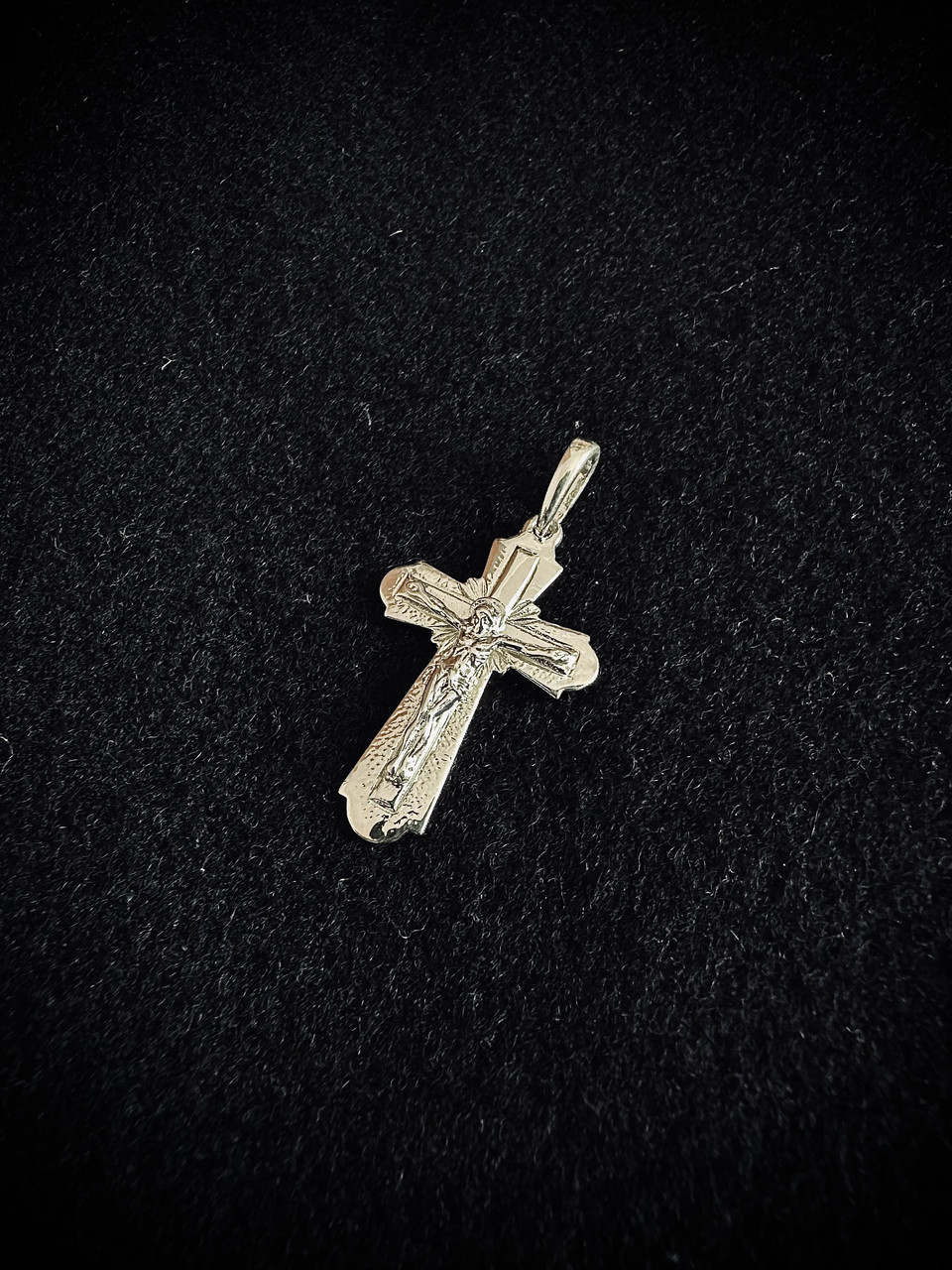 Срібний хрестик з розп'яттям Ісуса Христа ✝️ | Класика та духовність