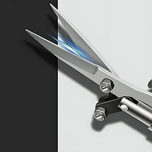 Садові ножиці секатор з високовуглецевої сталі для збору плодів, обрізки гілок, листя 20x12.8x3 см (JS), фото 5