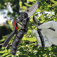 Професійні садові ножиці секатор для обрізки дерев, рослин з поворотною рукояткою 215 мм 1245 (JS)