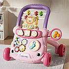 Ходунки-каталка з розвивальним центром Рожеві, фото 3