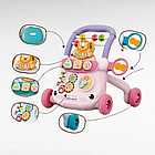 Ходунки-каталка з розвивальним центром Рожеві, фото 6