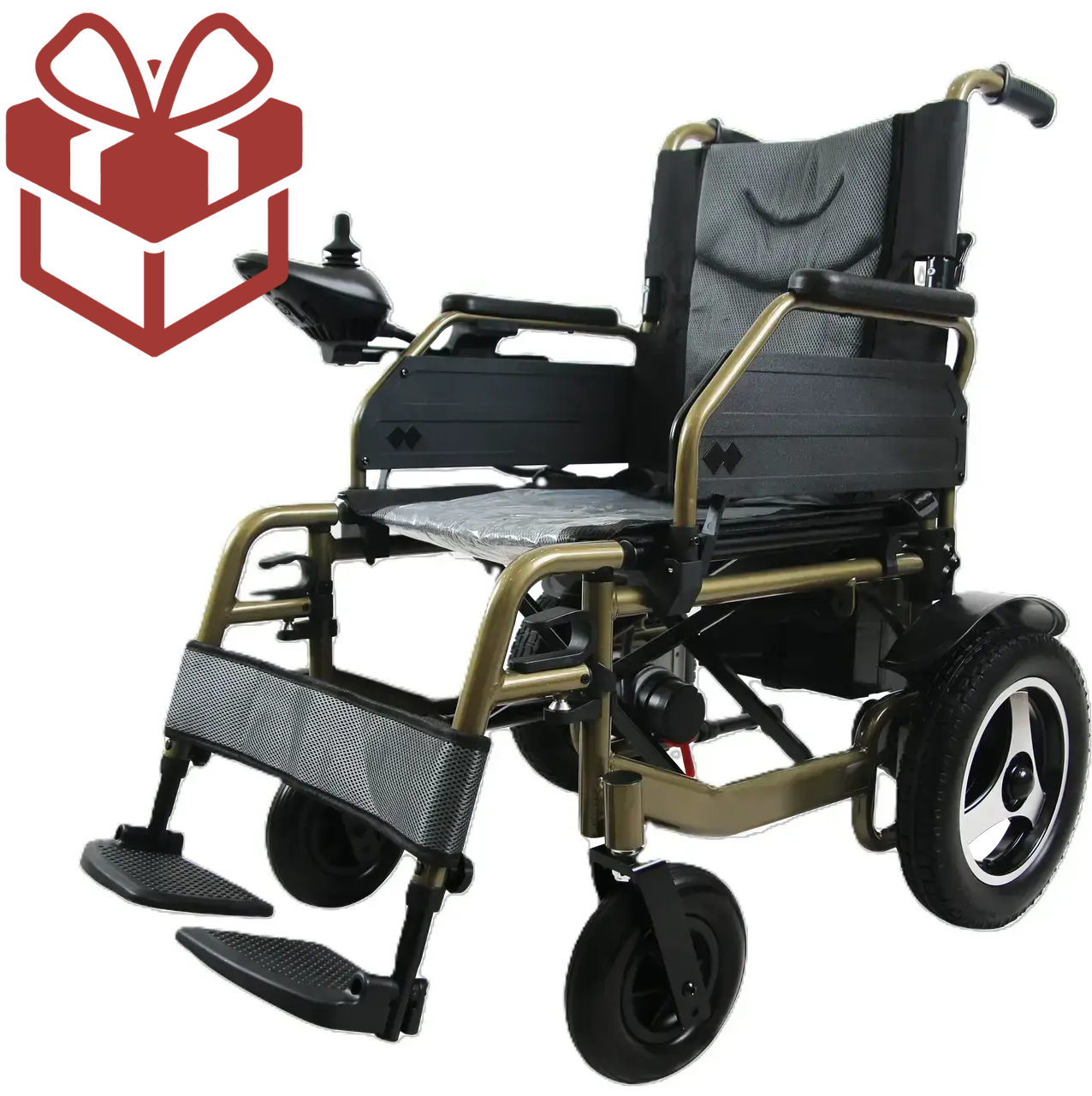 Складана електроколяска для інвалідів MIRID DH01112 з керуванням джойстиком, фото 1