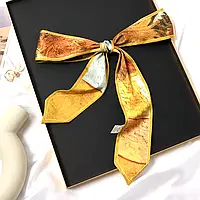 Шовкова стрічка твілі помаранчева, твілі жовтий, твіллі квіткова, хустка-твілі шовкова, стрічка твіллі, твіллі Ван Гог Соняшники