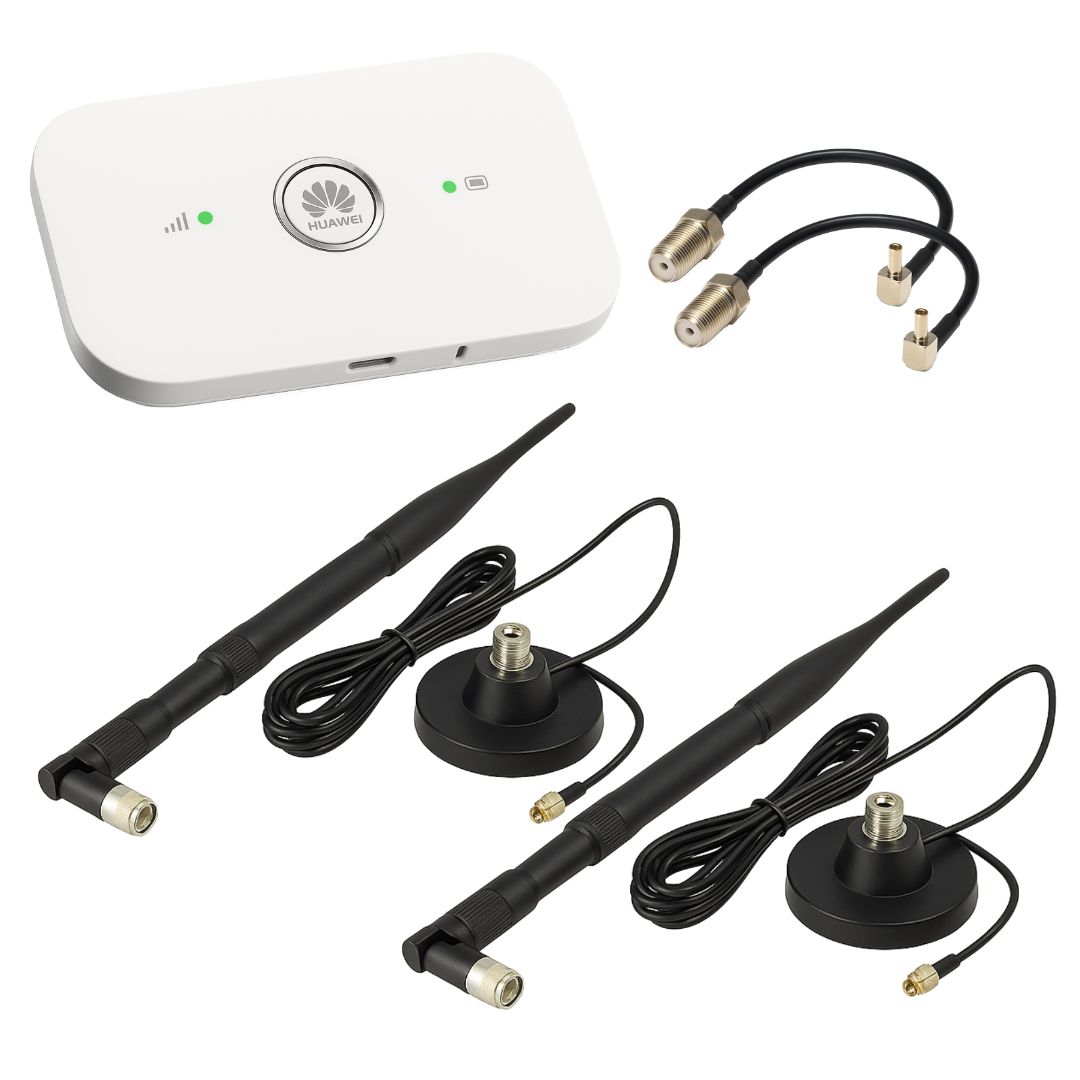 Комплект 4G роутер Huawei 5573 + 2 антени 10 дБ для авто