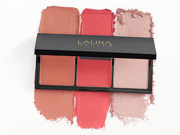 Laura Geller Cream‑to‑Powder Trio Meet the Pinks - палетка для макіяжу губ, щік і повік, 6 г