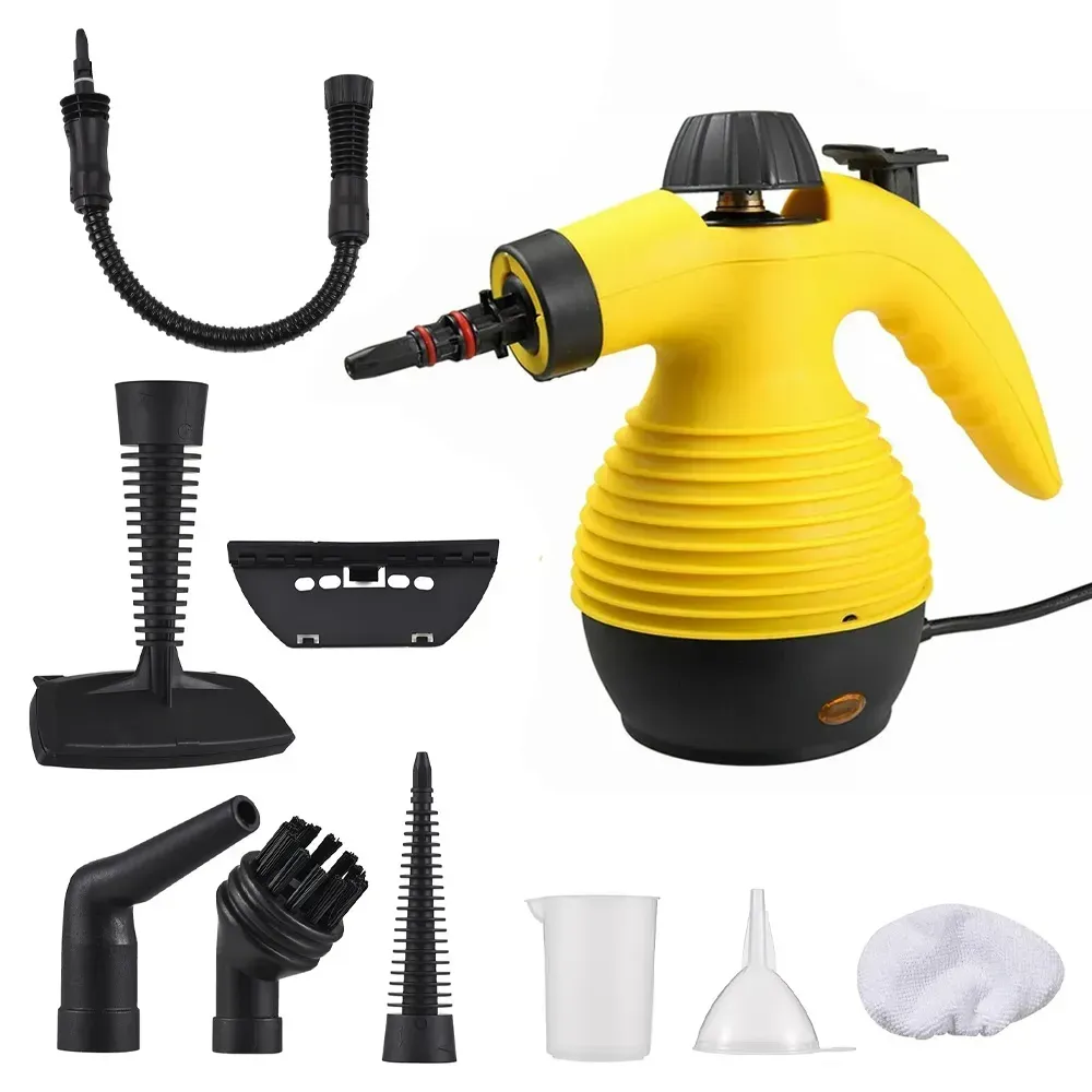 Пароочисник ручний на 350 мл, 1000 Вт, з насадками Steam Cleaner DF-A001/Відпарювач із функцією парочищення