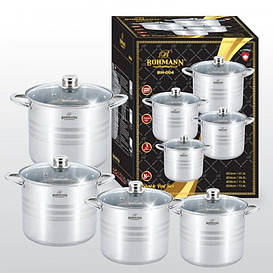 Набір каструль з нержавіючої сталі (7 л, 9 л, 11.5 л, 13.5 л)