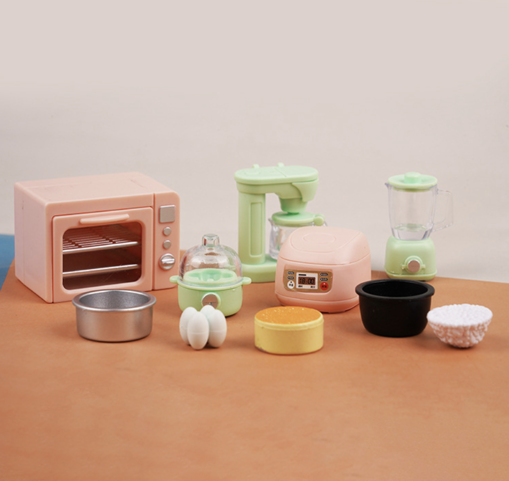 Мініатюра набір кухонних приладів Рожево-зелений, фото 1