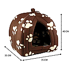 М'який флісовий будиночок для тварин Коричневий, фото 4