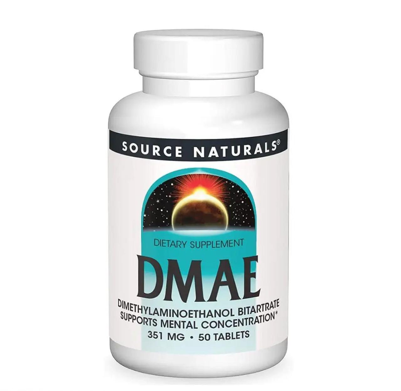 Диметиламіноетанол Source Naturals DMAE 351 мг, 50 таблеток