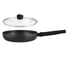 Сковорода з кришкою Ardesto Black Mars Alcor глибока d26 см h6,5 см алюміній з антипригарним покриттям