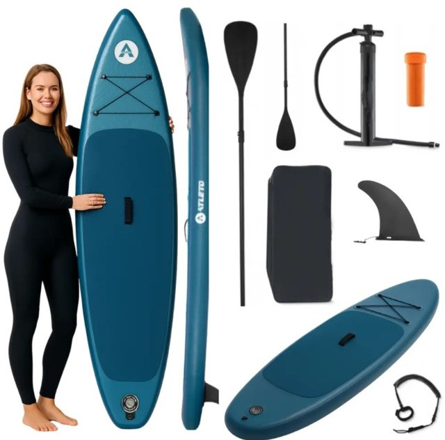 Сапборд дошка надувна для плавання Atleto 320 см лагуна + сидіння