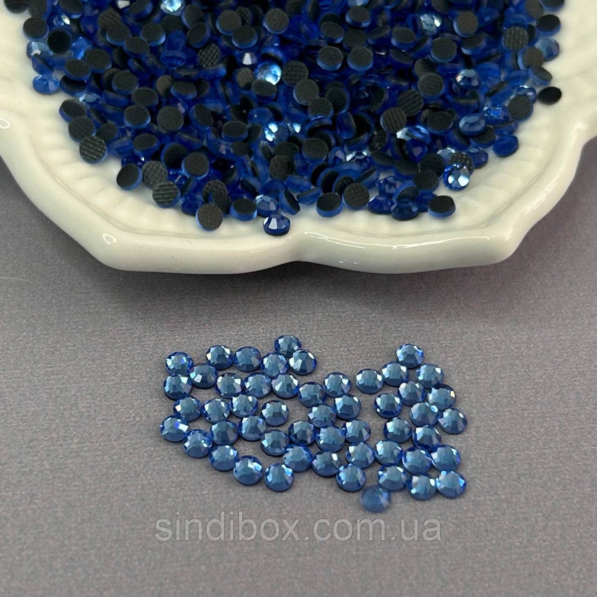 10г- Термоклейові стрази (dmc Китай) SS10 (2,9мм) - Crystal голубой, фото 1