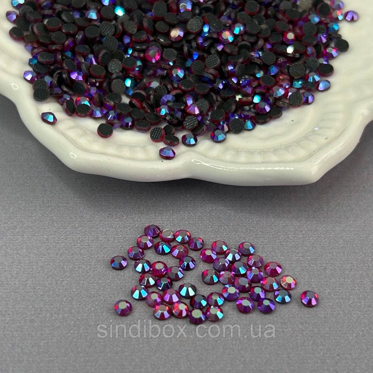 10г- Термоклейові стрази (dmc Китай) SS10 (2,9мм) - Crystal бузковий AB, фото 1