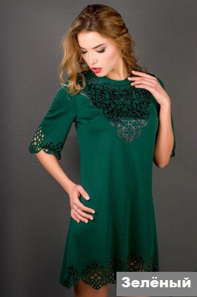 Модное платье для девушек и женщин-Шарлин-зелёное - фото 2 - id-p470852161