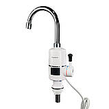 Кран-водонагрівач проточний s96 3.3кВт для кухні вилив вухо на гайці з індикатором і термостатом AQUATICA (9796133), фото 2