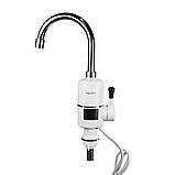 Кран-водонагрівач проточний s96 3.3кВт для кухні вилив вухо на гайці з індикатором і термостатом AQUATICA (9796133), фото 3