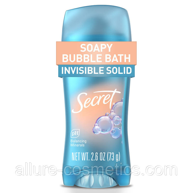 Твердий дезодорант-антиперспірант Secret Solid Deodorant Antiperspirant Soapy Bubble Bath 73g