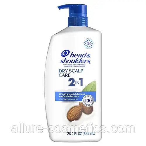 Шампунь проти лупи Для сухої шкіри голови Head & Shoulders 2in1 Dry Scalp Care 835 мл (США)