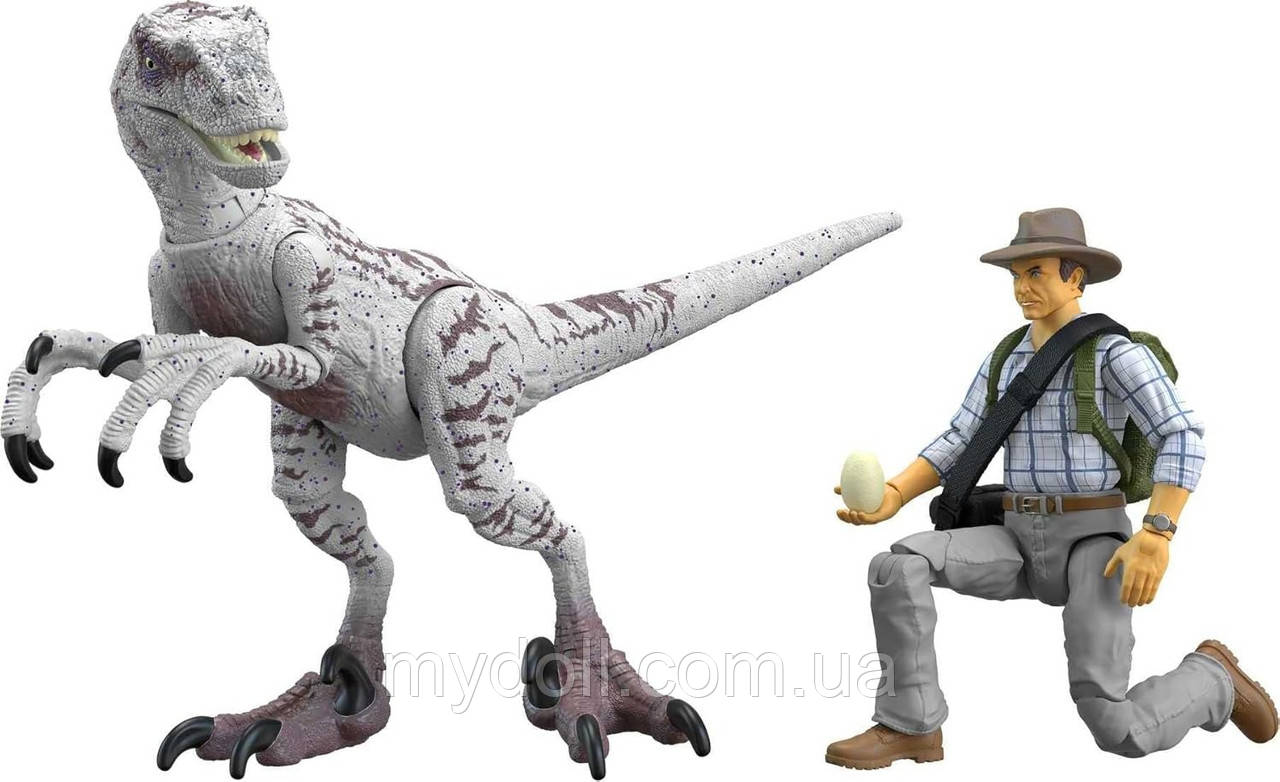 Динозавр Велоцираптор та яйце Алан Грант Світ Юрського періоду Jurassic world Velociraptor Dinosaur HLN14 Оригінал