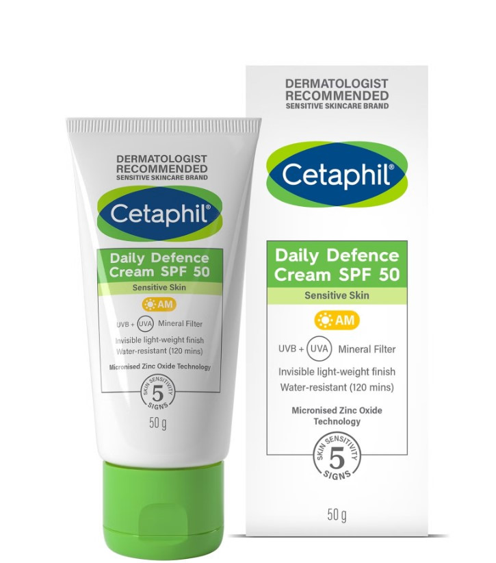 Cetaphil Daily Defence Mineral SPF 50 - легкий мінеральний сонцезахисний крем, 50 мл