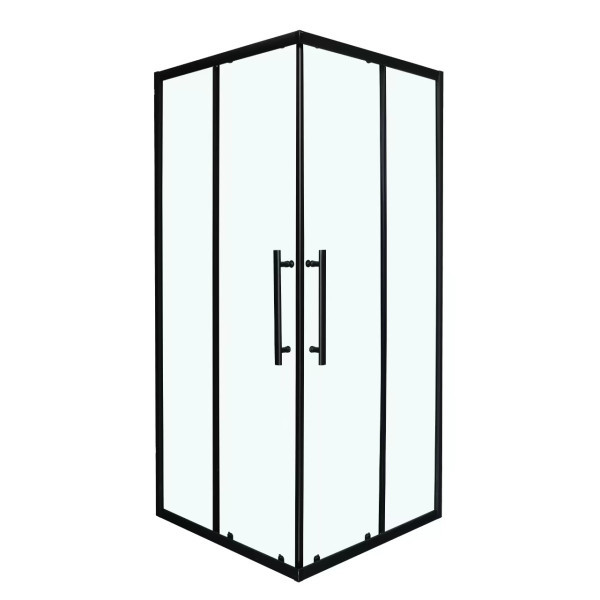 Душова кабіна Vivia Aqua Black 90x90x190 квадратна БЕЗ ПІДДОНА, фото 1