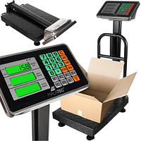Ваги торговельні підлогові до 150 кг Malatec (Польща), Ваги зважування товарів, Цифрові ваги товарні з пам'яттю зі стійкою, MNA