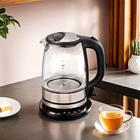 Бесшумный электрический чайник, Чайник дисковый красивый электрический чайник, Чайник электрический с двойными стенками, MNA