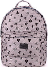 Рюкзак POOLPARTY backpack-snowflakes-grey серый