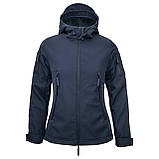 Тактична жіноча куртка ARMADA Soft Shell DARK NAVY BLUE темно-синя - Win Tac, фото 2