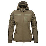 Тактична жіноча куртка ARMADA Soft Shell Olive олива - Win Tac, фото 2