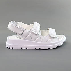 Сандалі жіночі шкіряні 586036 Білі