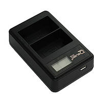 Зарядний пристрій Ruibo LCD USB для 2х АБ Sony NP-F550 / F330, NP-FM50 / FM30, NP-FM500H, NP-FM55H, NP-QM50