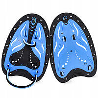 Лопатки для плавання в басейні TSUNAMI Swimming Paddles 2 шт Black/Blue (P-5905973405355)
