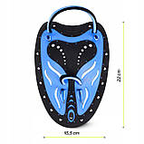 Лопатки для плавання в басейні TSUNAMI Swimming Paddles 2 шт Black/Blue (P-5905973405355), фото 6
