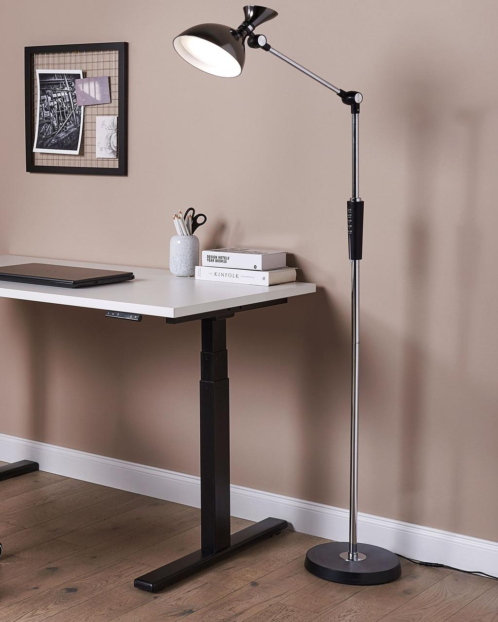 Світлодіодний підлоговий світильник ANDROMEDA з димером метал — колір сріблястий