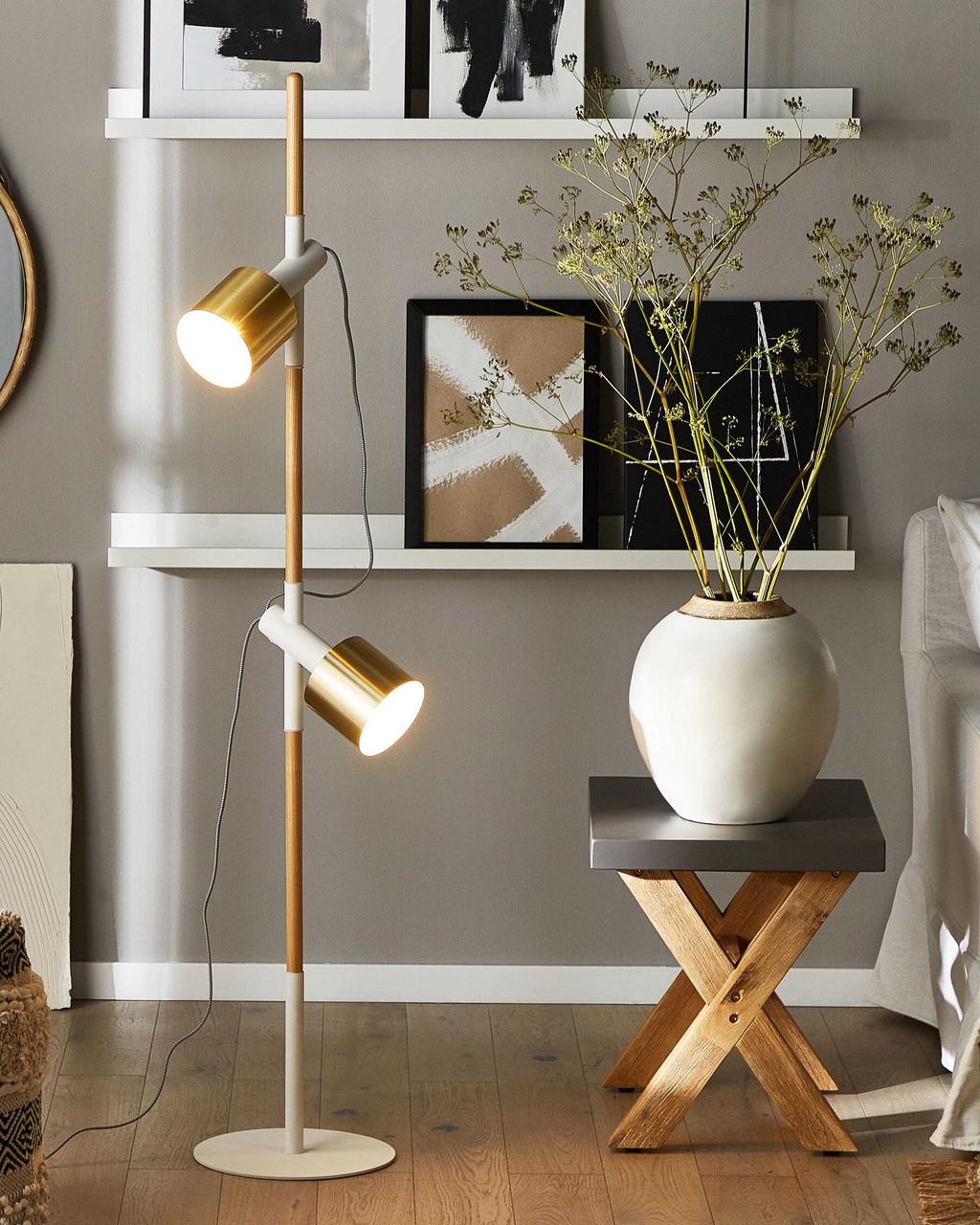 Підлогова лампа Регульована дерев'яна OWENS