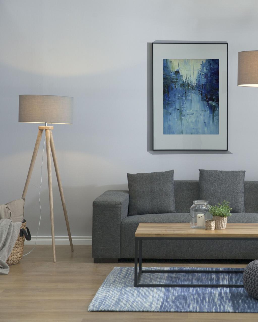 Підлогова лампа NITRA Дуб колір Сірий, фото 1