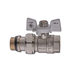 Кран кульовий з американкою Nolf classic NFC.963-06-1/2" FM ГШМ WHITE "антипротечка" (NF3160)