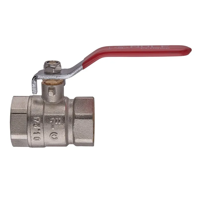 Кран кульовий Nolf classic NFC.611-10-1" FF ГГВ, ручка "важіль" червона (NF3146), фото 1