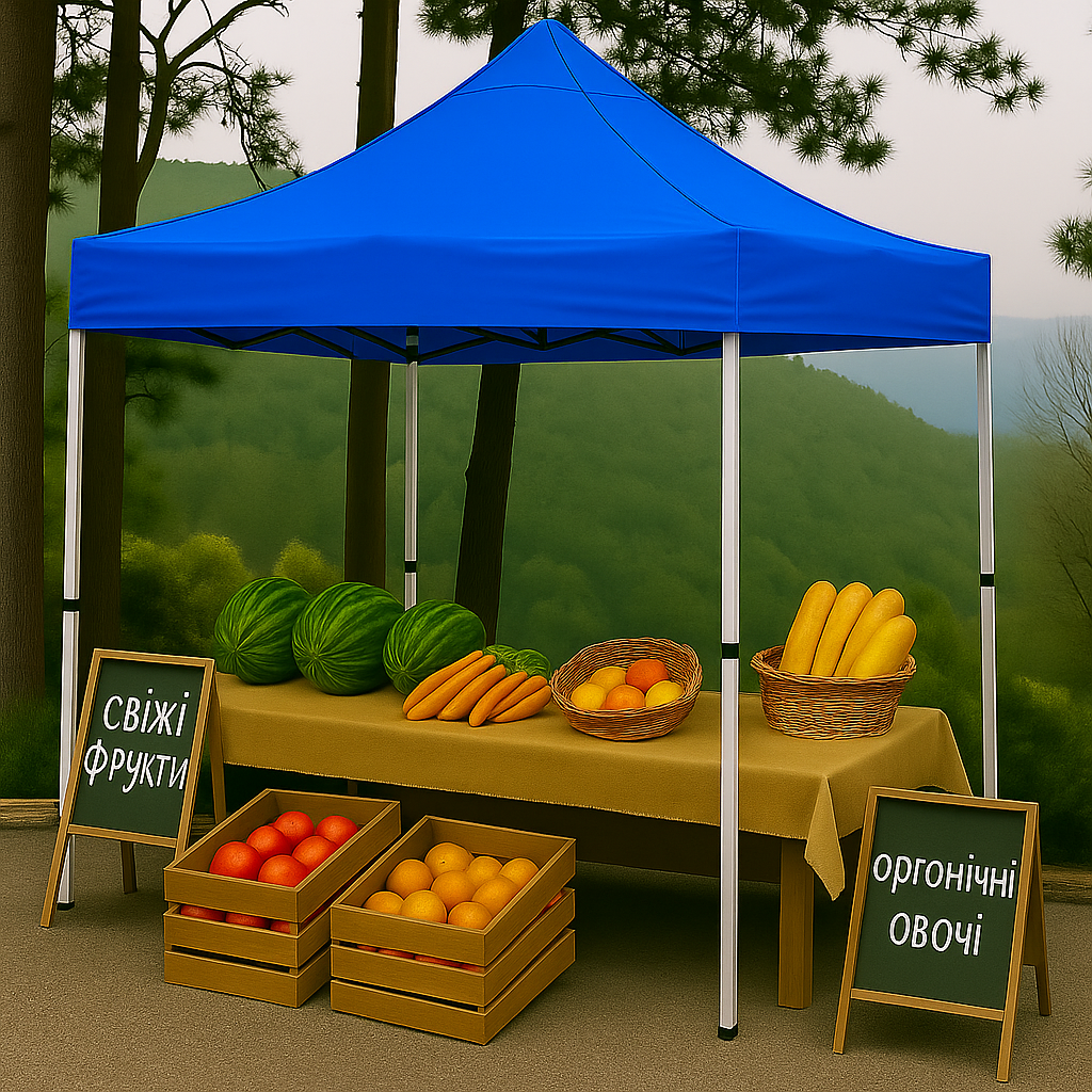 Намет палатка розсувна посилена 2x2 СИНІЙ Туреччина, фото 1