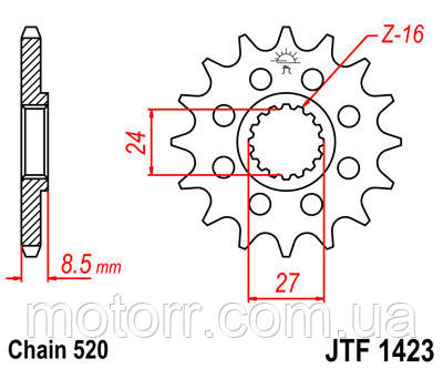 Зірка передня JT JTF1423.16