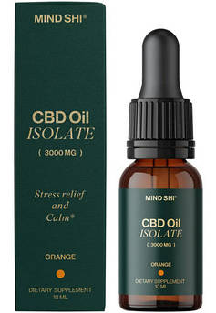 Mind Shi CBD Oil Isolate 3000 mg 10 мл, Апельсин